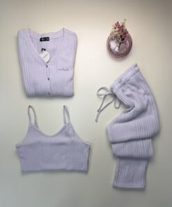 Alternative view of Pyjama 3 pcs " Violet "