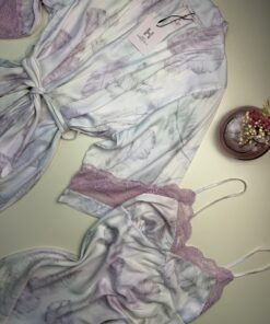 Alternative view of Ensemble nuisette peignoir "Mauve"