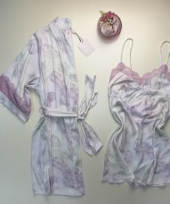 Ensemble nuisette peignoir "Mauve"