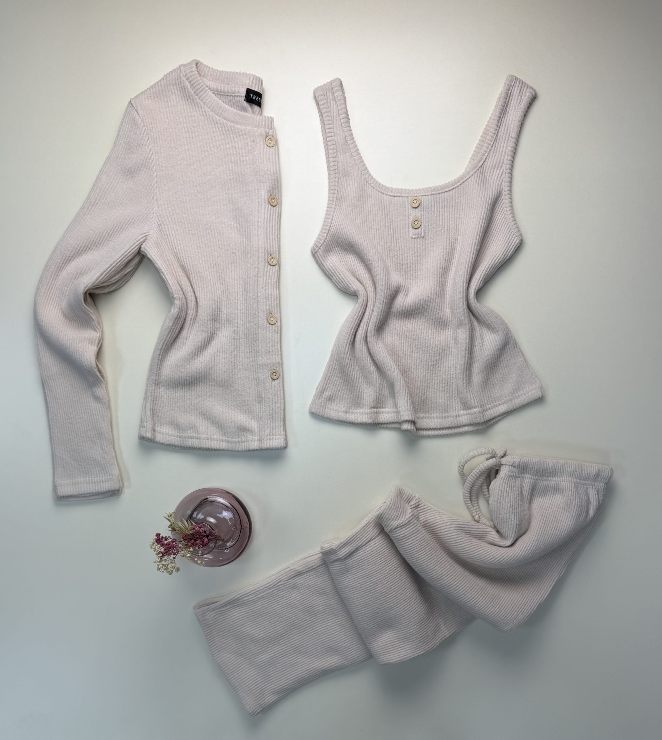 Pyjama 3 pcs " Beige " – Image 2