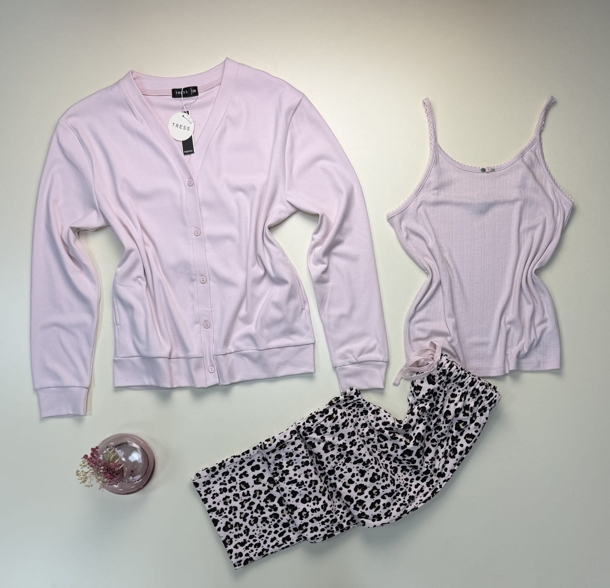 Pyjama 3 pcs Boutonnée "Rose" – Image 3