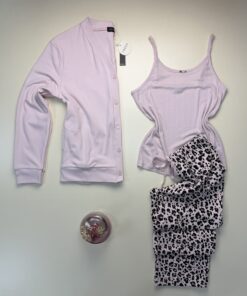 Alternative view of Pyjama 3 pcs Boutonnée "Rose"