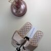 Pantoufle en satin " Champagne "