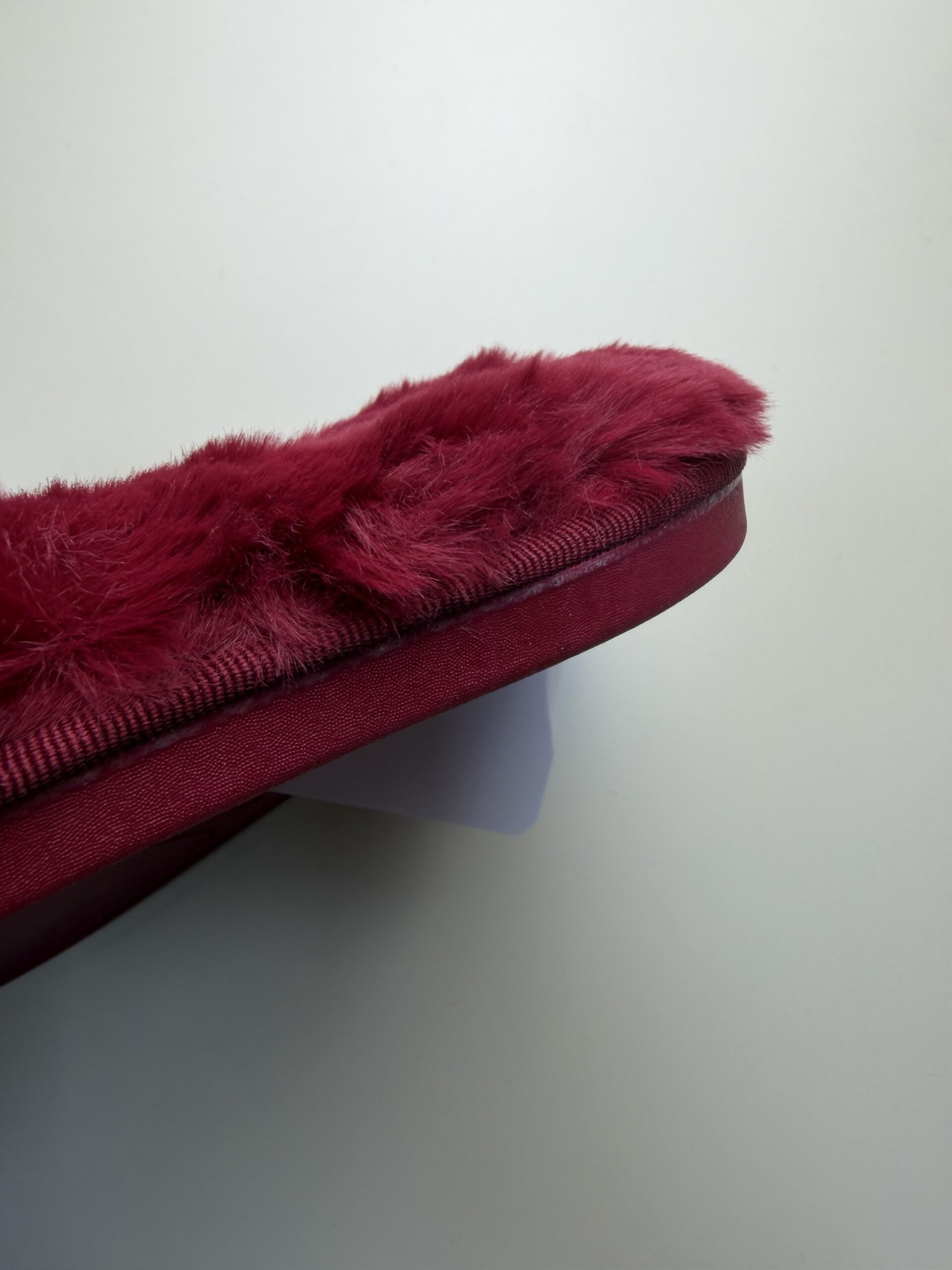 Pantoufle ouverte en fourrure "Bordeaux" – Image 3