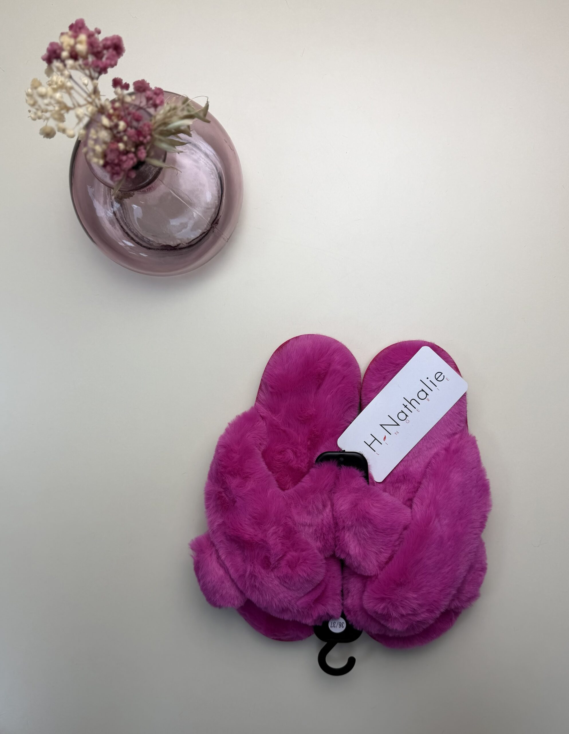 Pantoufle ouverte Croisé – Fushia– – Image 4