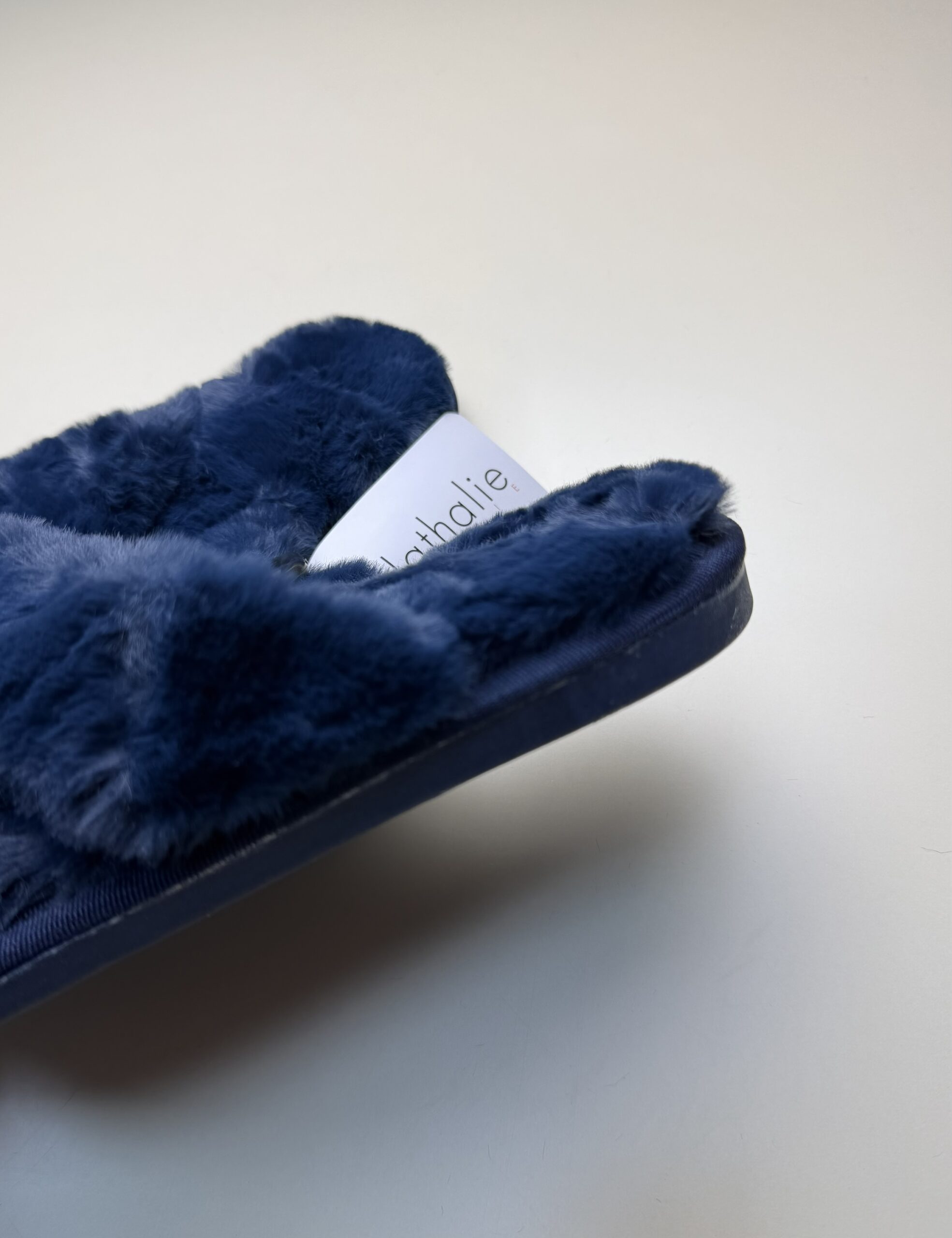 Pantoufle ouverte Croisé – Bleu nuit– – Image 3