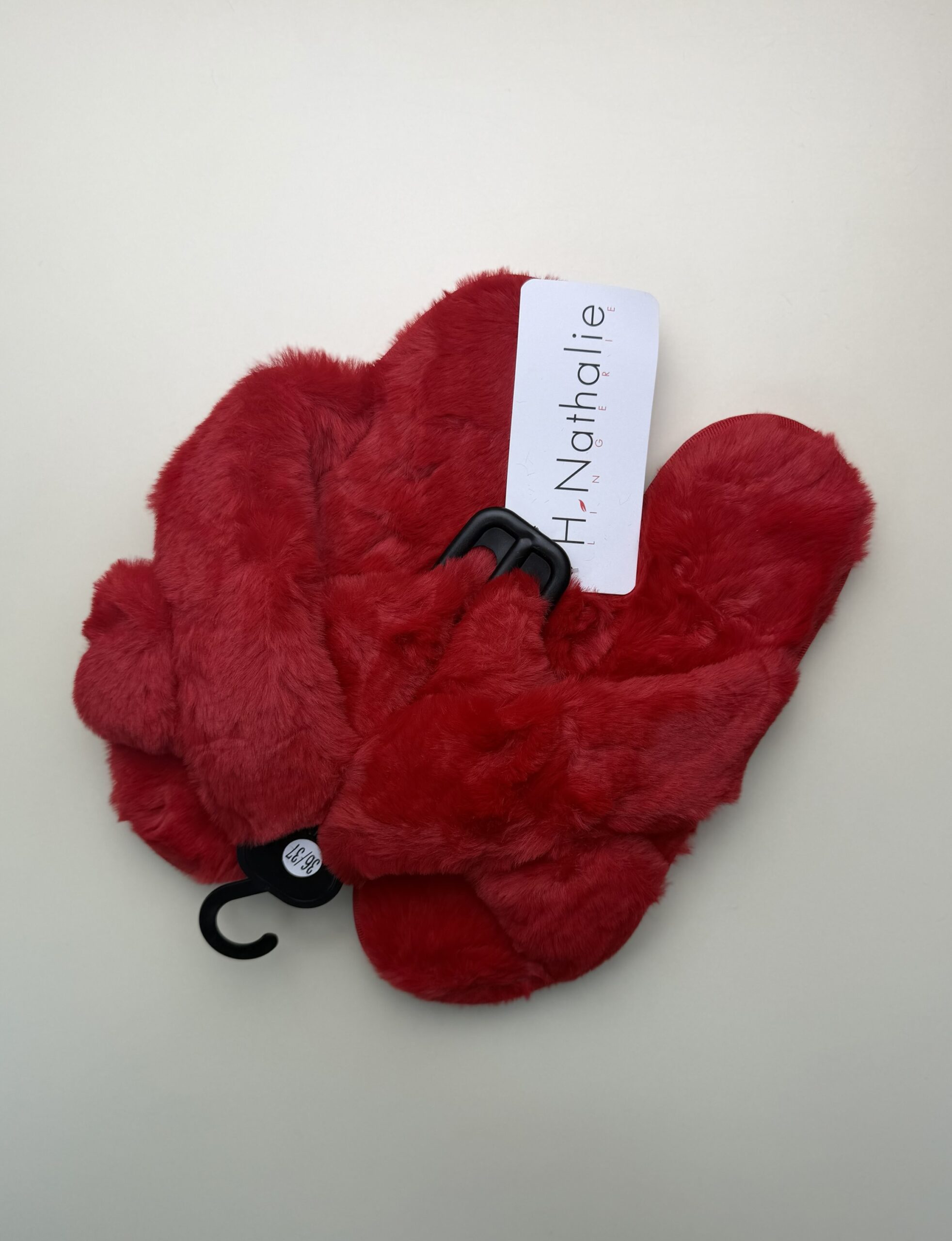 Pantoufle ouverte Croisé – Rouge– – Image 4