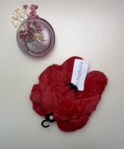 Pantoufle ouverte Croisé – Rouge–