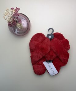 Alternative view of Pantoufle ouverte Croisé – Rouge–