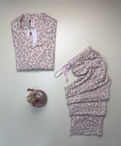 Alternative view of Pyjama boutonnée manche longue " Léopard beige "