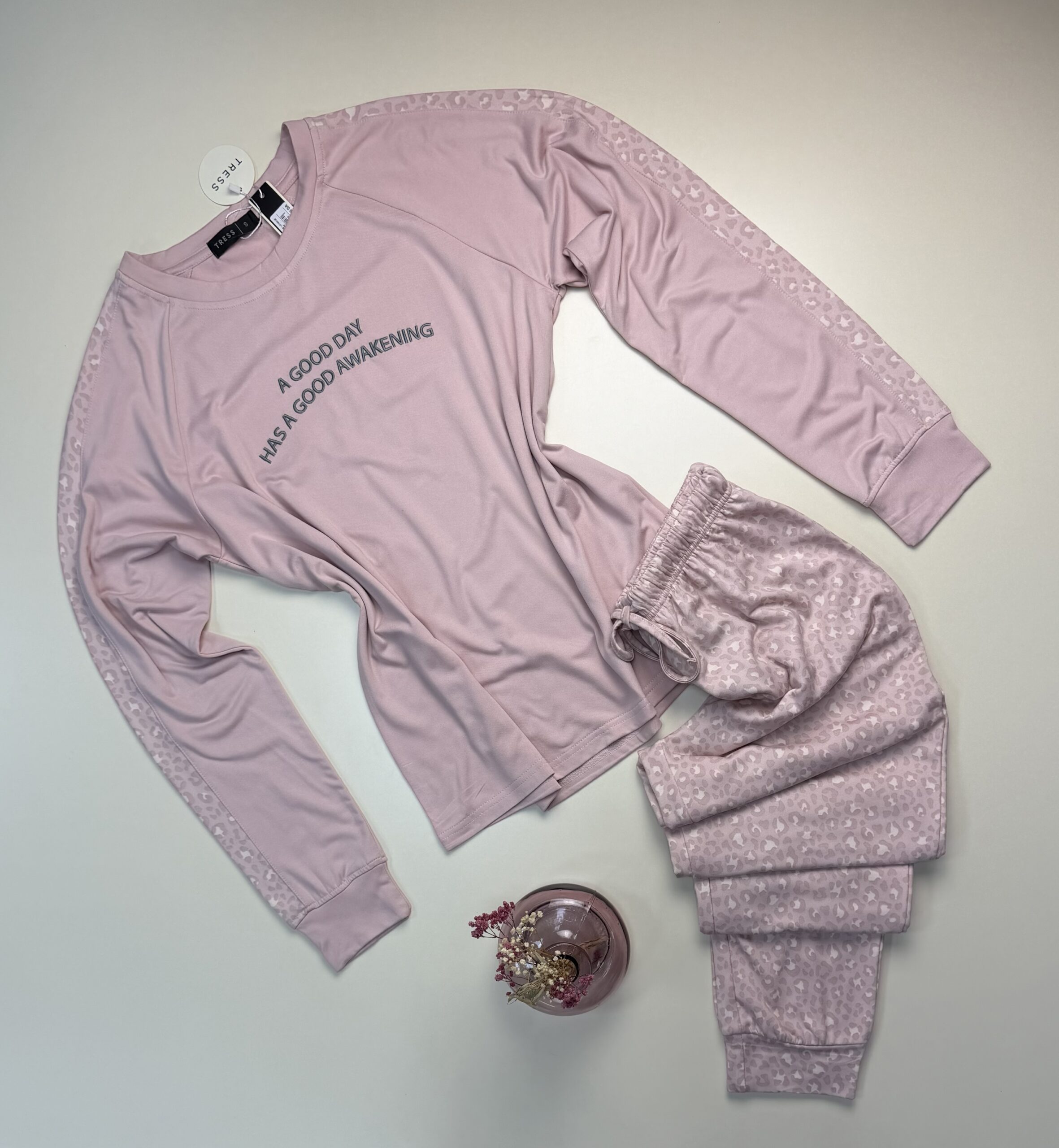 Pyjama haut manche longue " Rose "