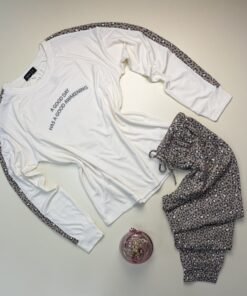 Pyjama haut manche longue " Blanc cassé "