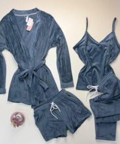 Pyjama 4pcs en velours  " Tress  "