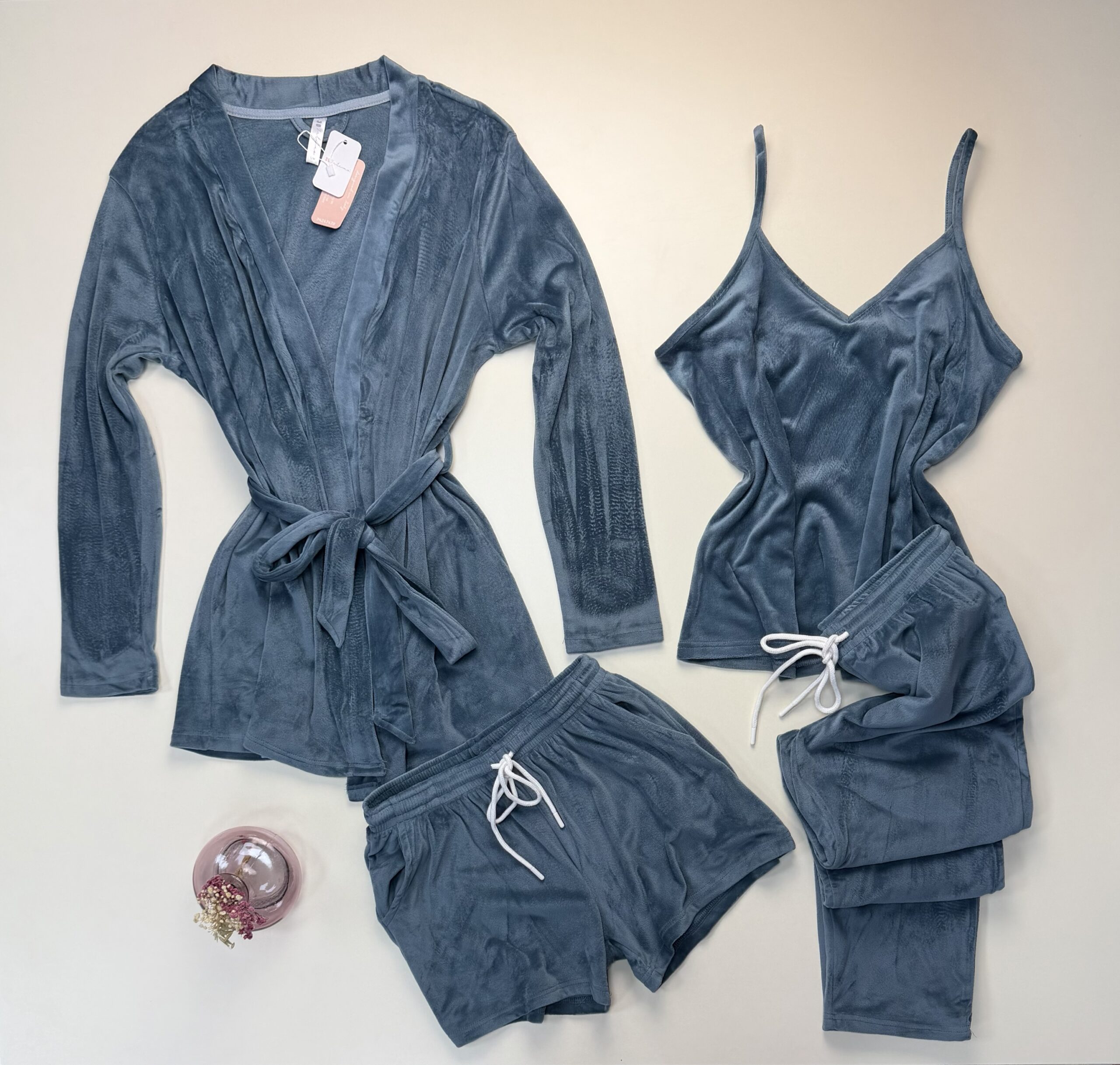 Pyjama 4pcs en velours " Tress "