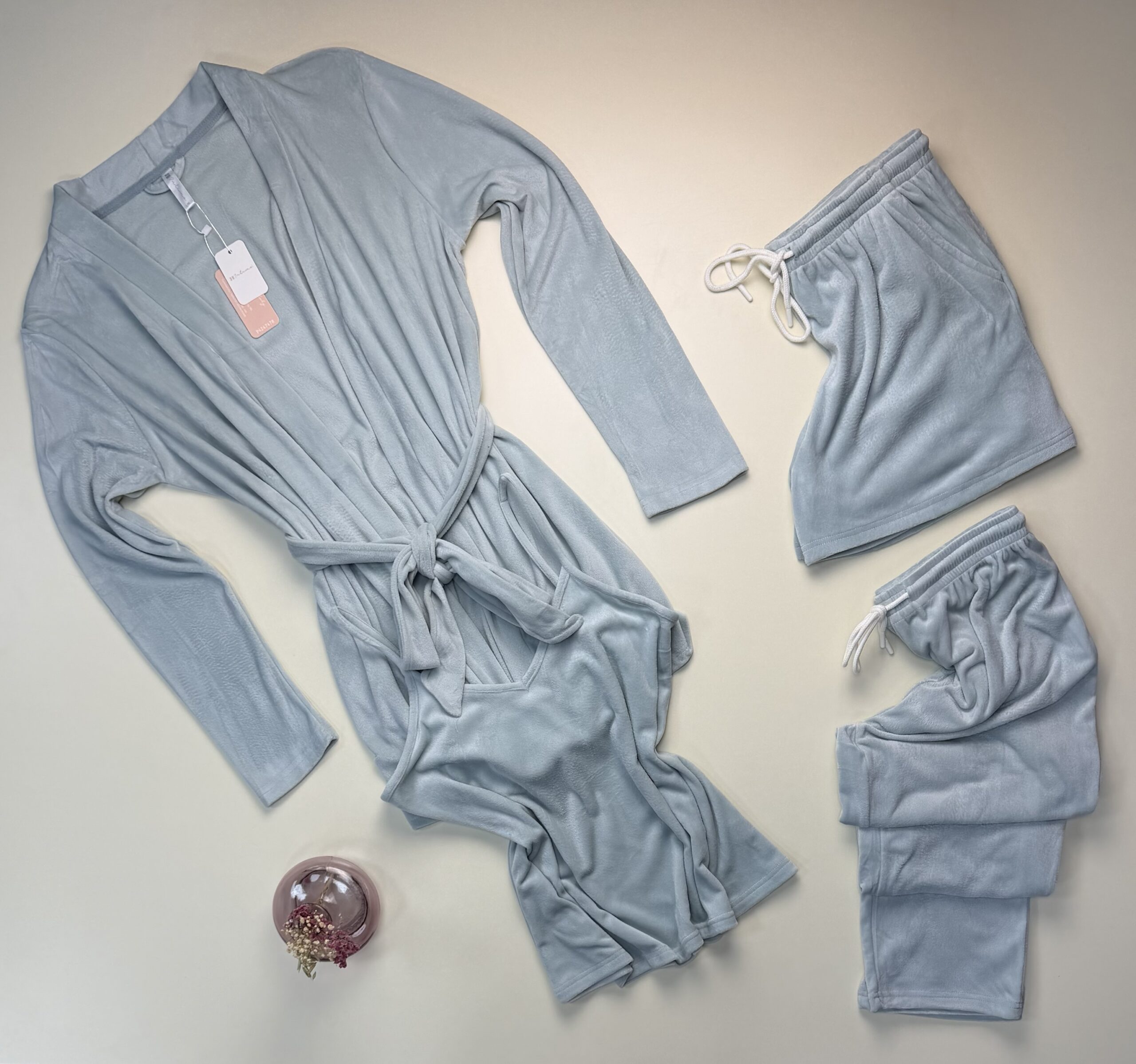 Pyjama 4pcs en velours " Tress " – Image 2