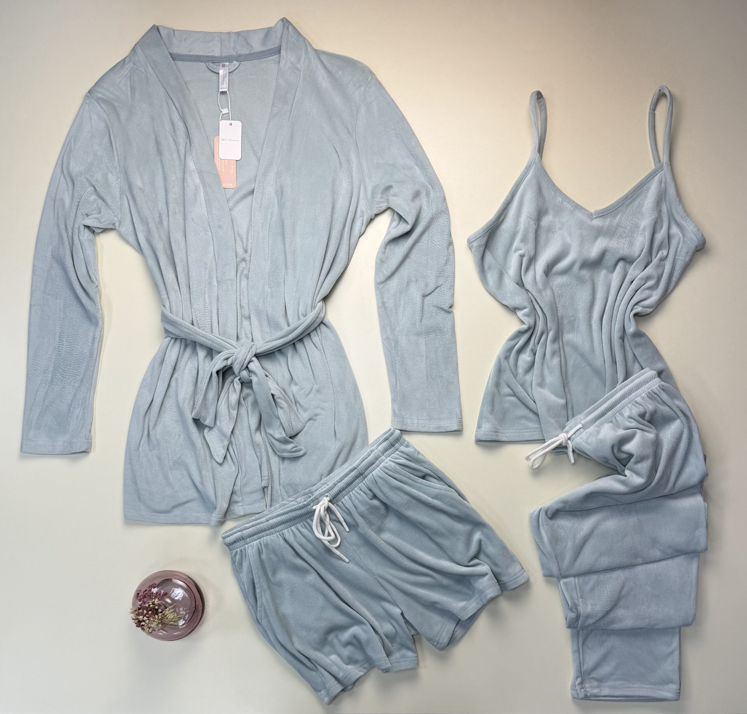 Pyjama 4pcs en velours " Tress "