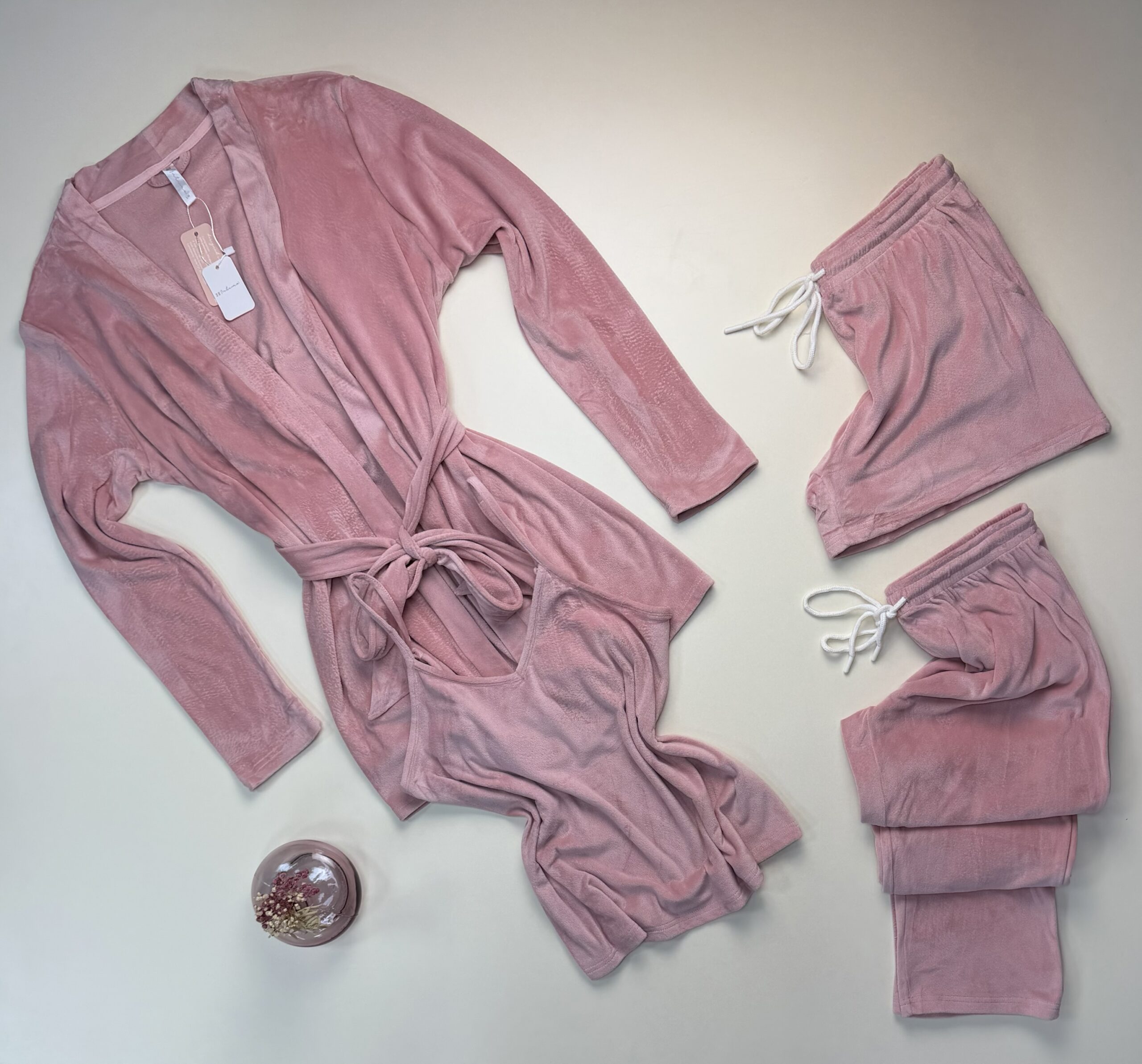 Pyjama 4pcs en velours " Tress " – Image 2