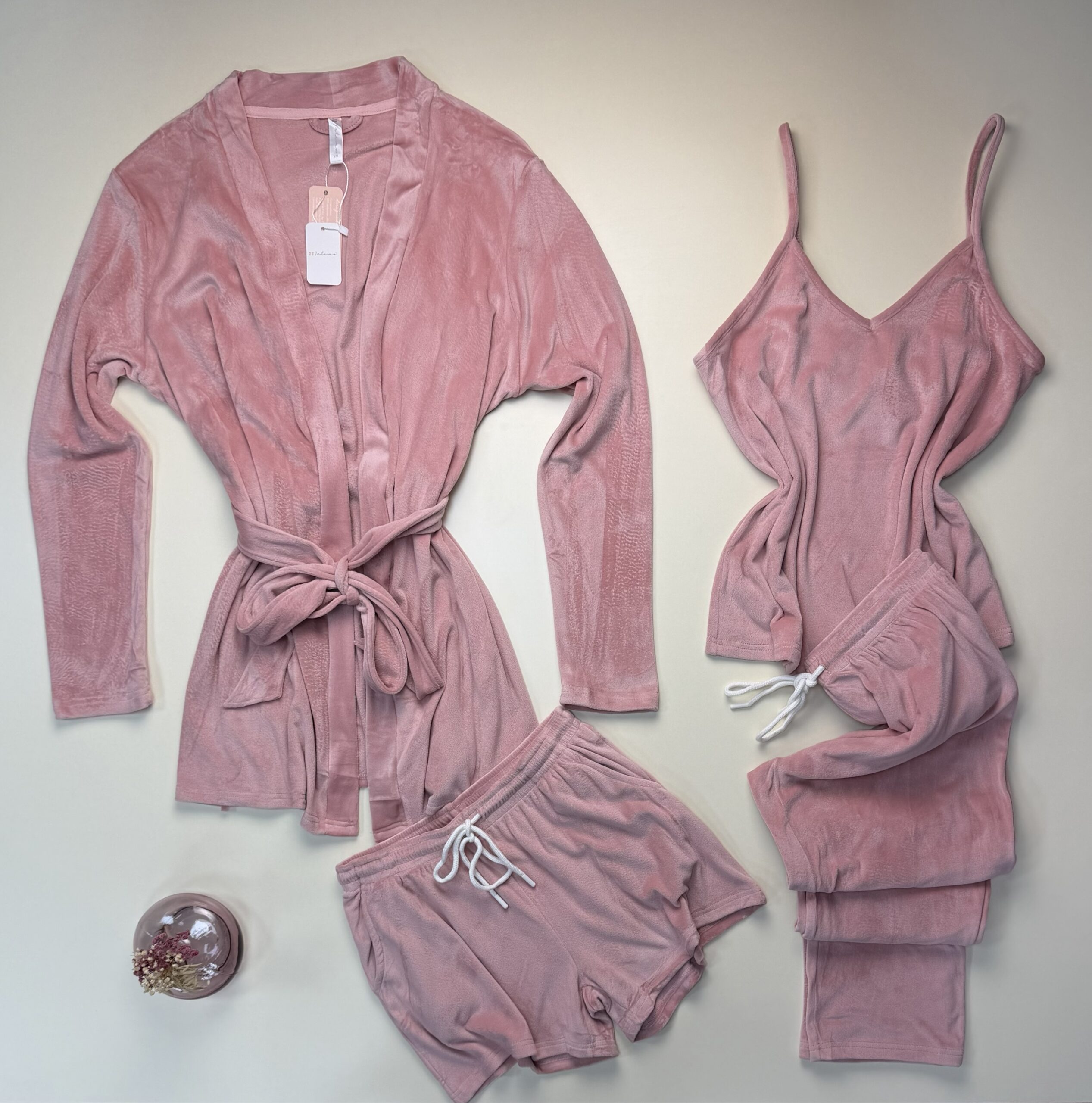 Pyjama 4pcs en velours " Tress "