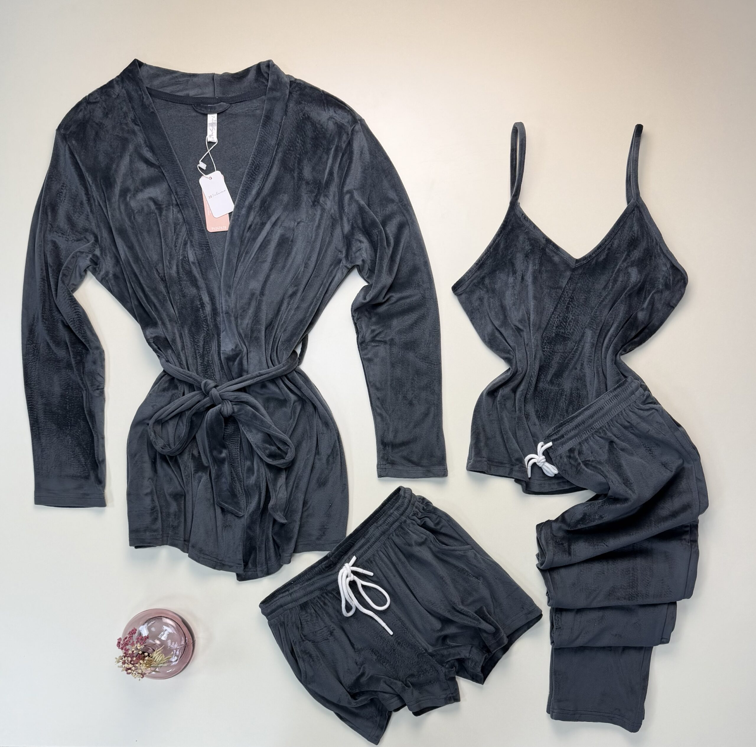 Pyjama 4pcs en velours " Tress "