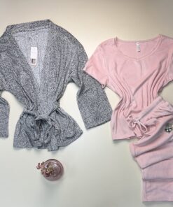 Pyjama 3pcs " Léopard rose "