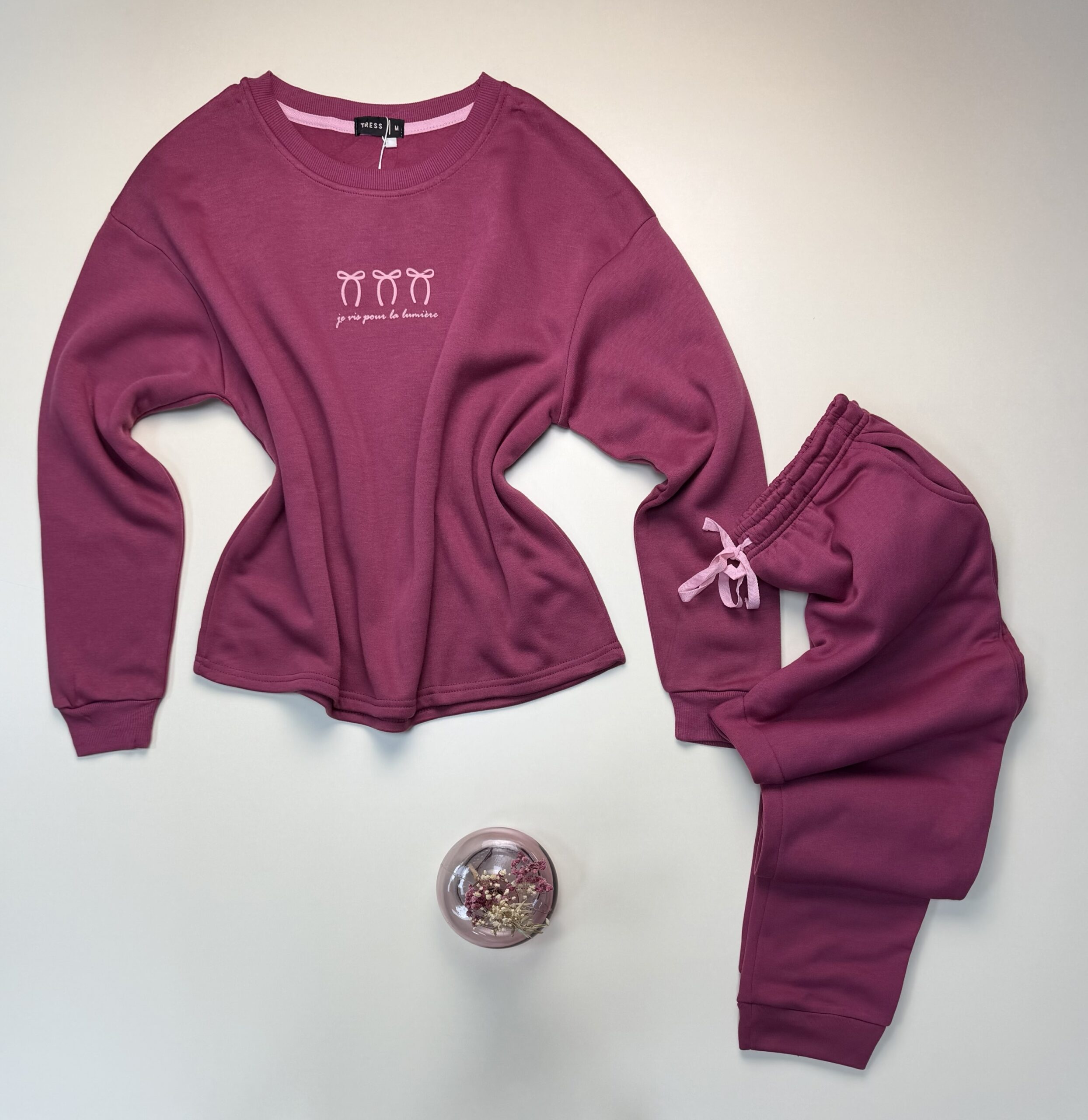 Pyjama haut manche longue " rose " – Image 3