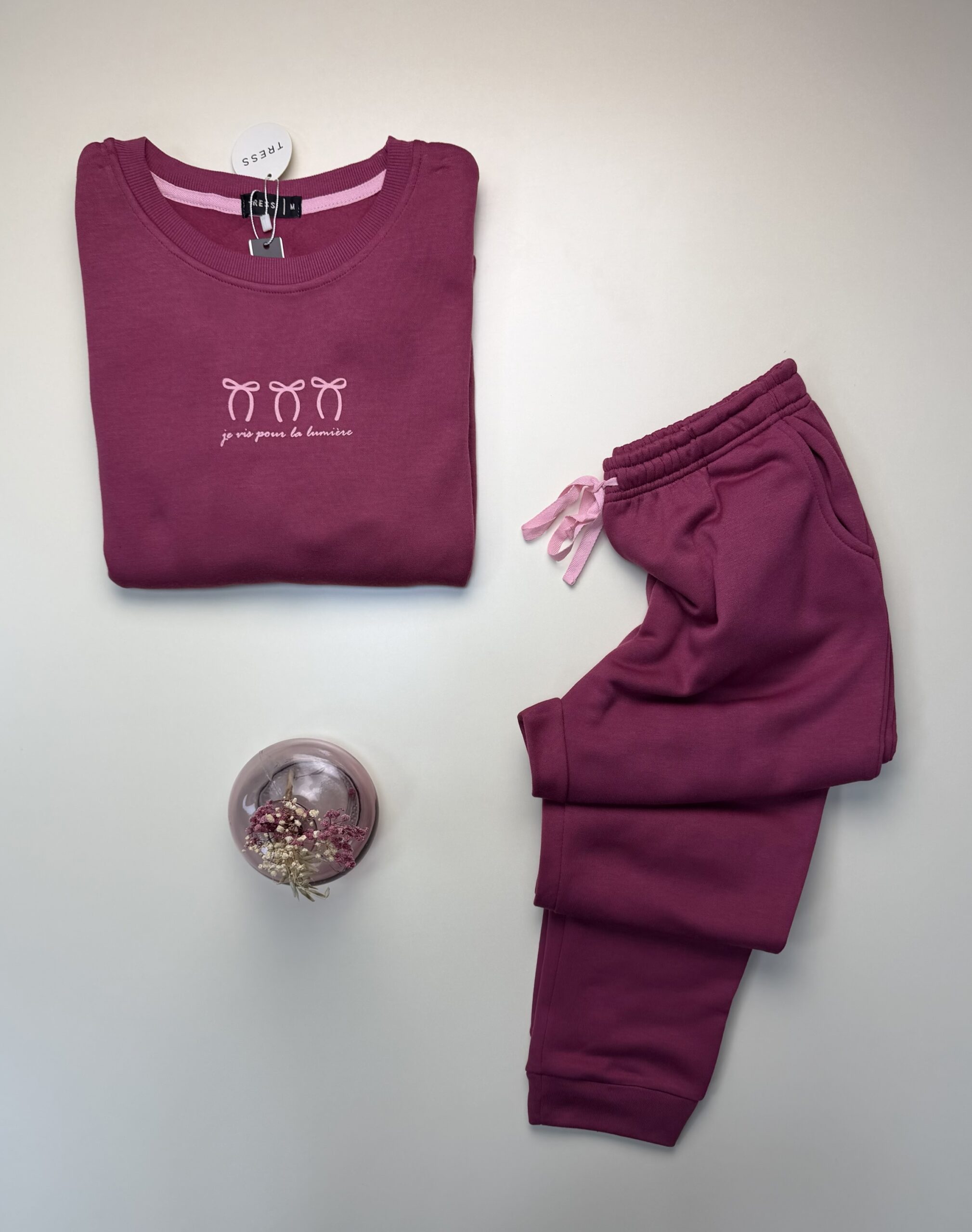 Pyjama haut manche longue " rose " – Image 2