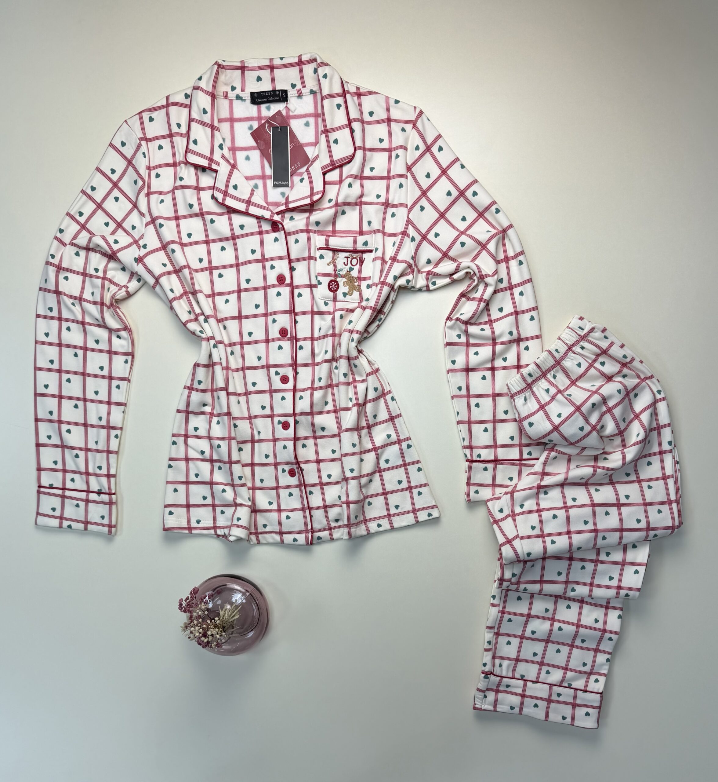 Pyjama boutonnée " cœur vert " – Image 3