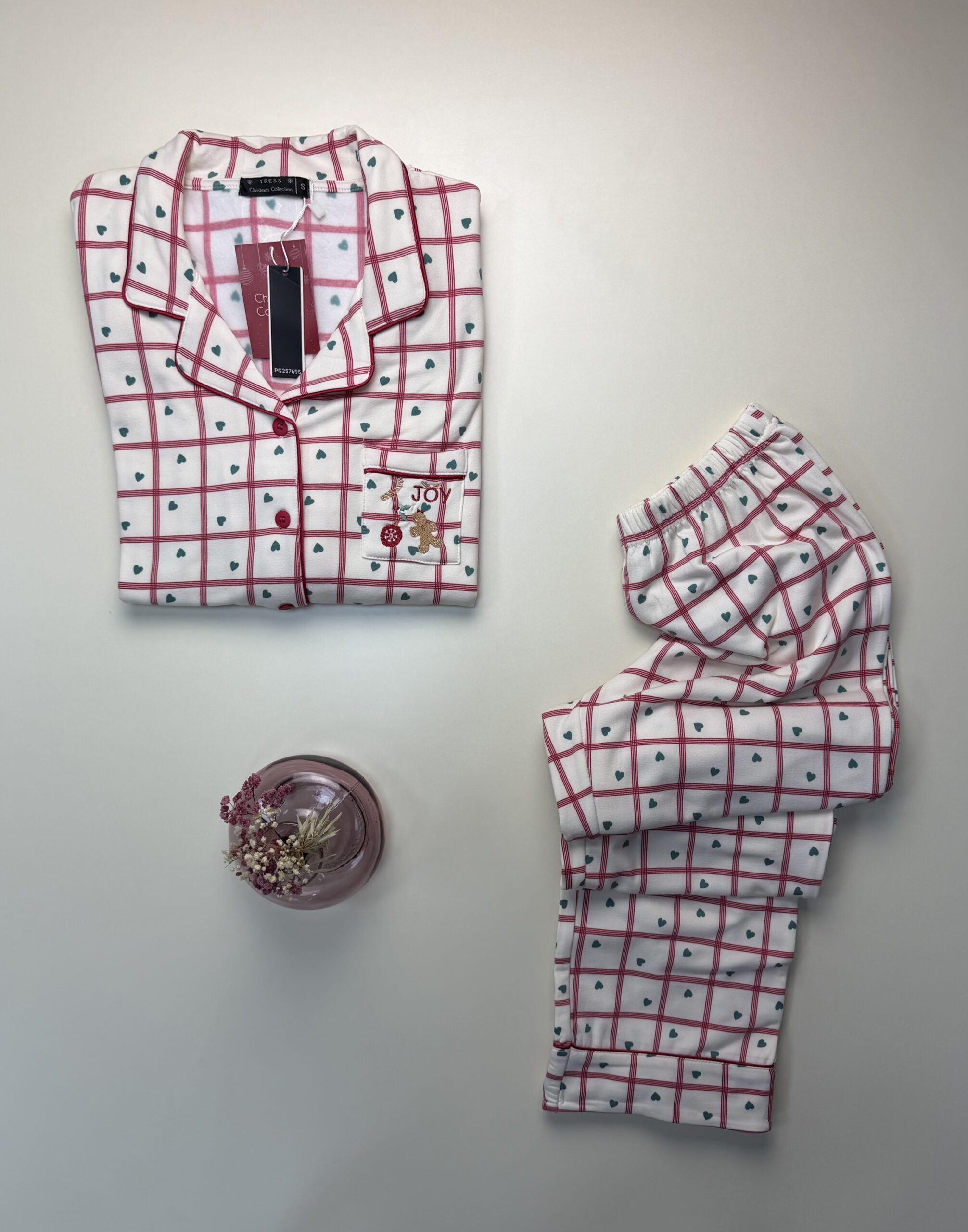 Pyjama boutonnée " cœur vert " – Image 2