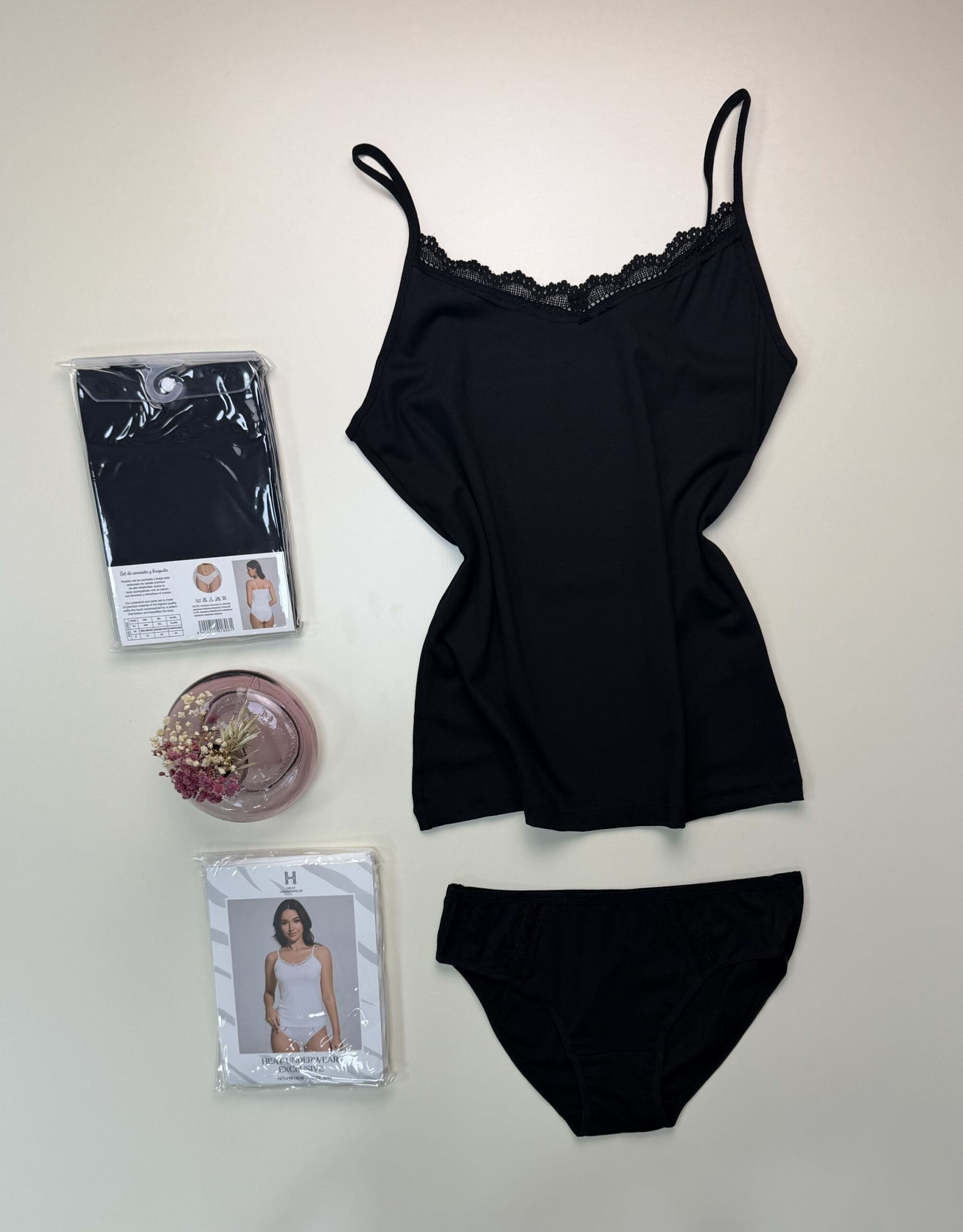 Bustier avec bas " H " - Noir - – Image 3