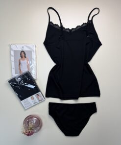 Alternative view of Bustier avec bas " H " - Noir -