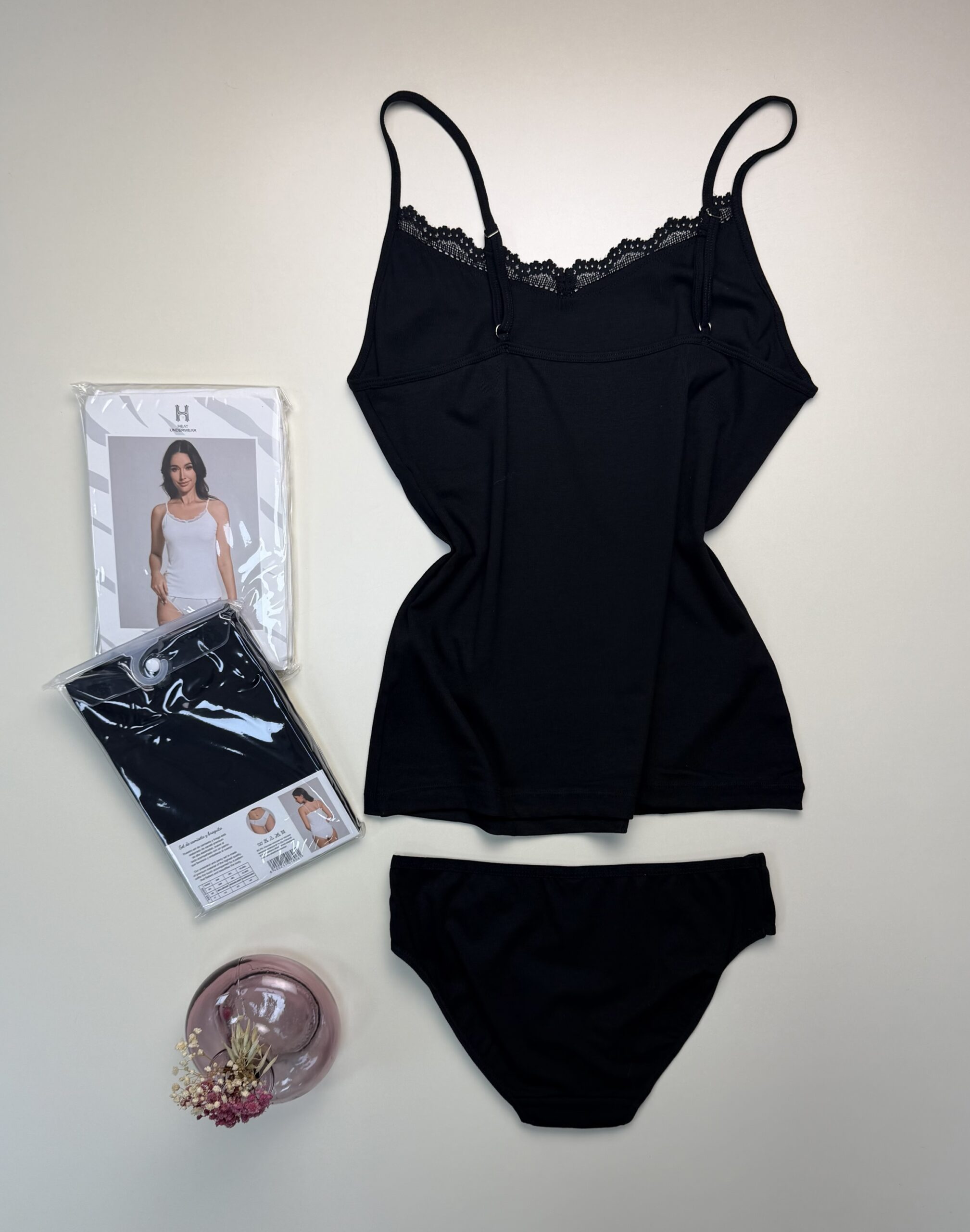 Bustier avec bas " H " - Noir - – Image 2