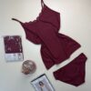 Bustier avec bas " H " - Bordeaux -