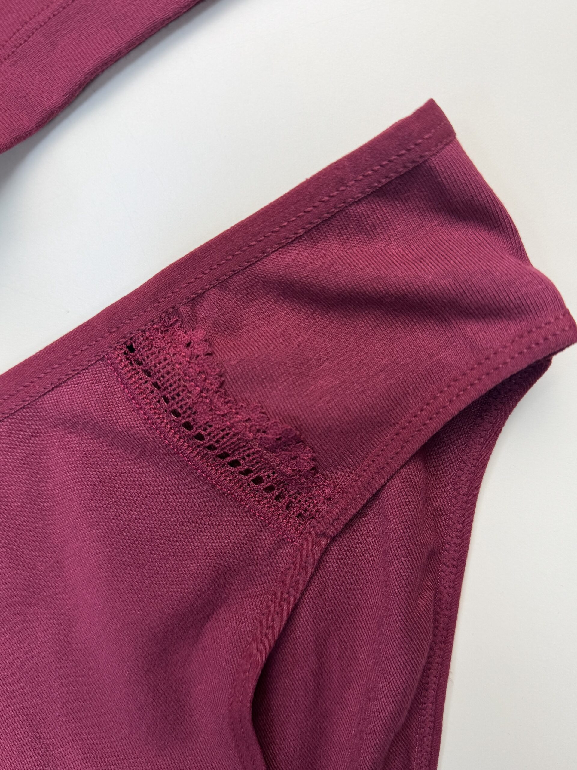 Bustier avec bas " H " - Bordeaux - – Image 3