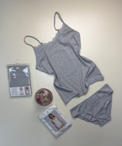 Bustier avec bas " H " - Gris -