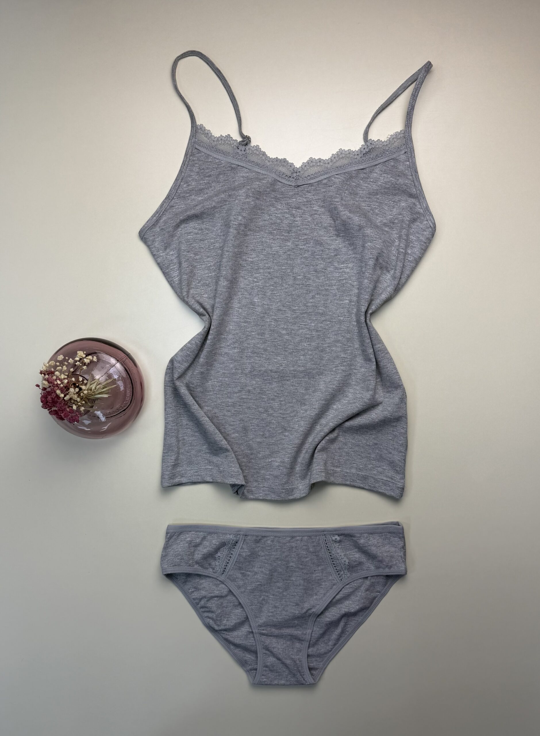 Bustier avec bas " H " - Gris - – Image 2