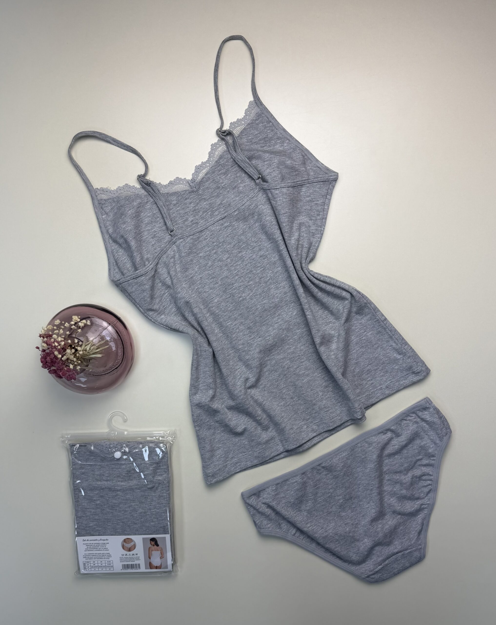 Bustier avec bas " H " - Gris - – Image 3