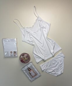 Bustier avec bas " H " - Blanc -