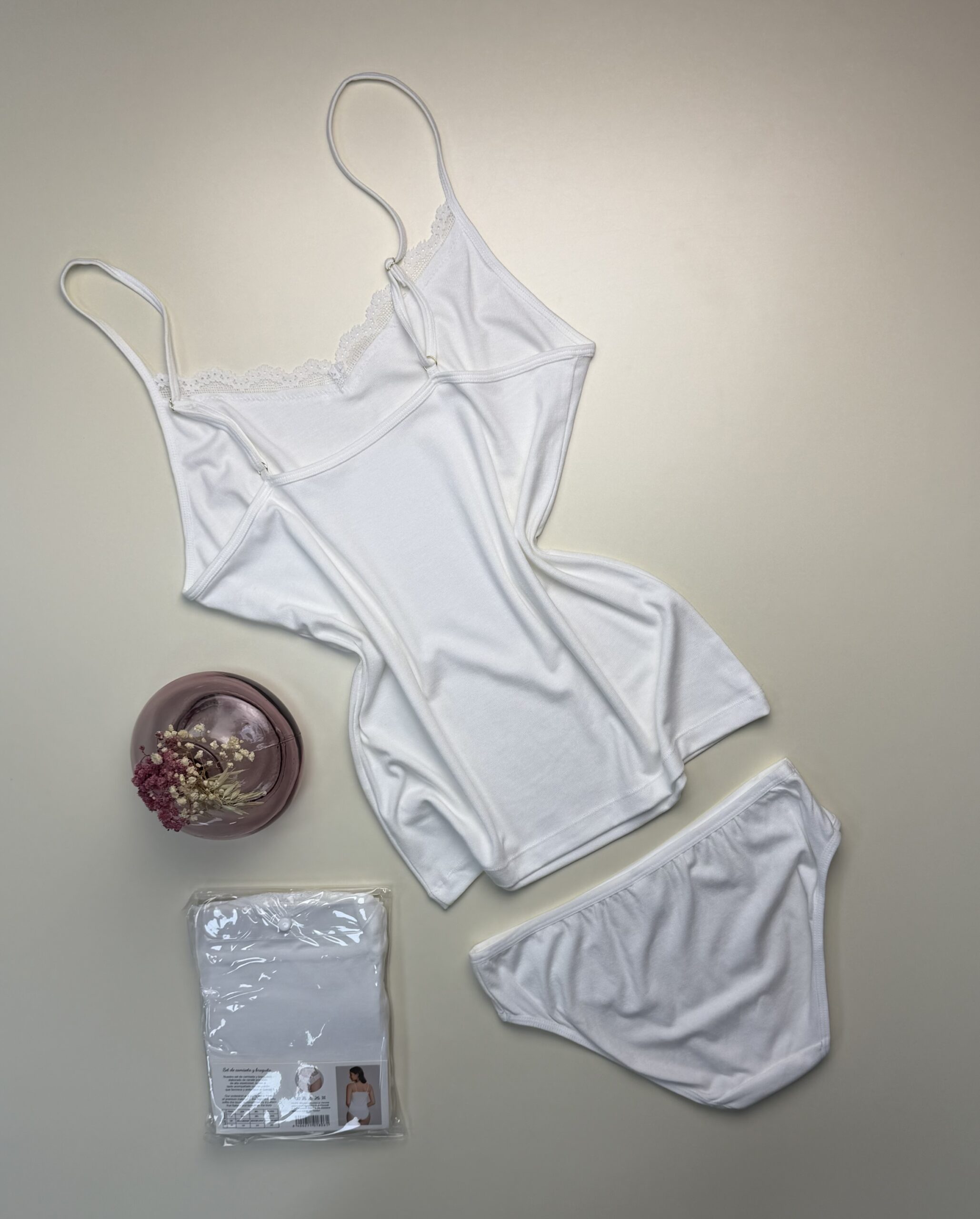 Bustier avec bas " H " - Blanc - – Image 2