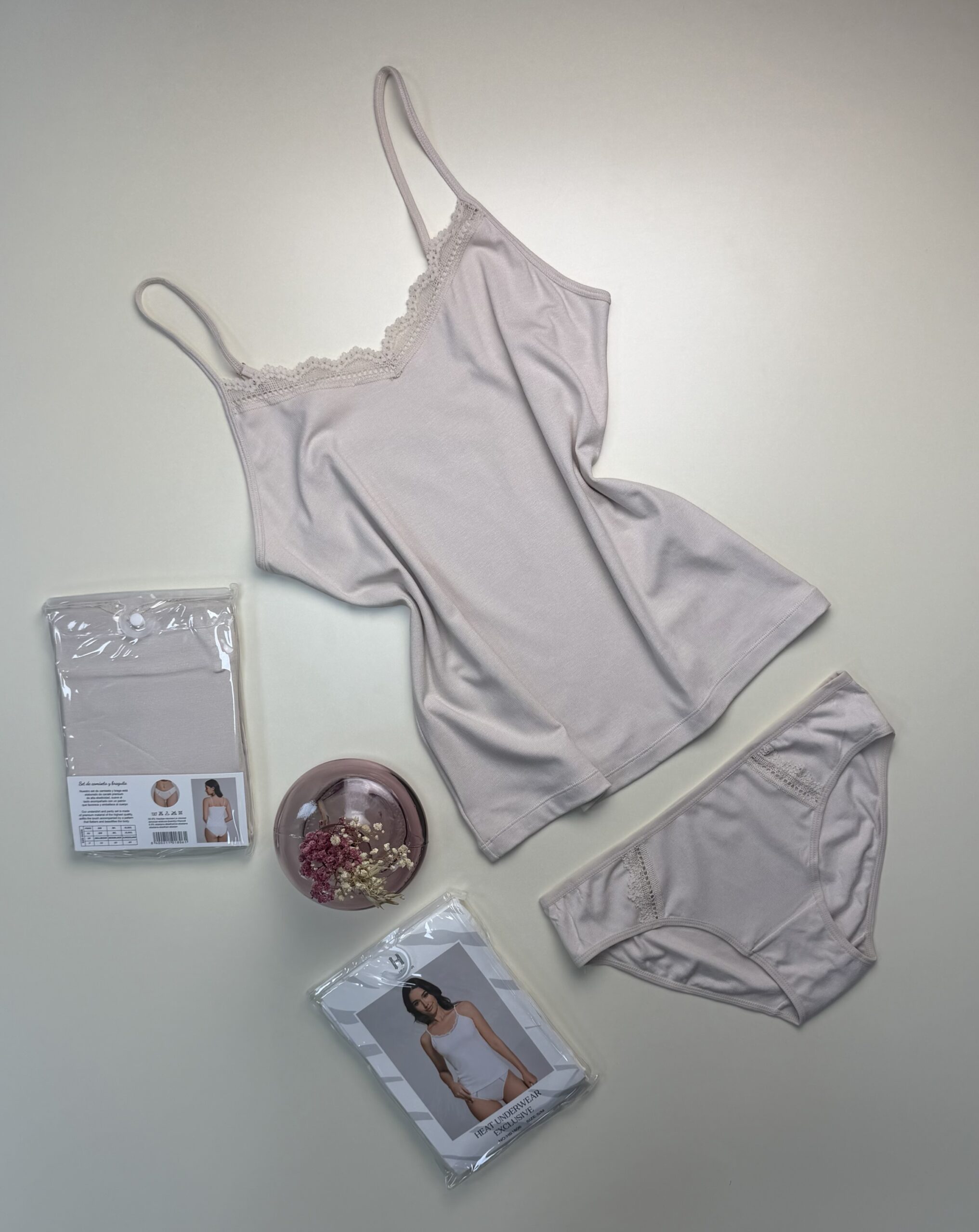 Bustier avec bas " H " - Beige -