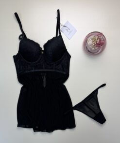 Nuisette + bas H " Noir "