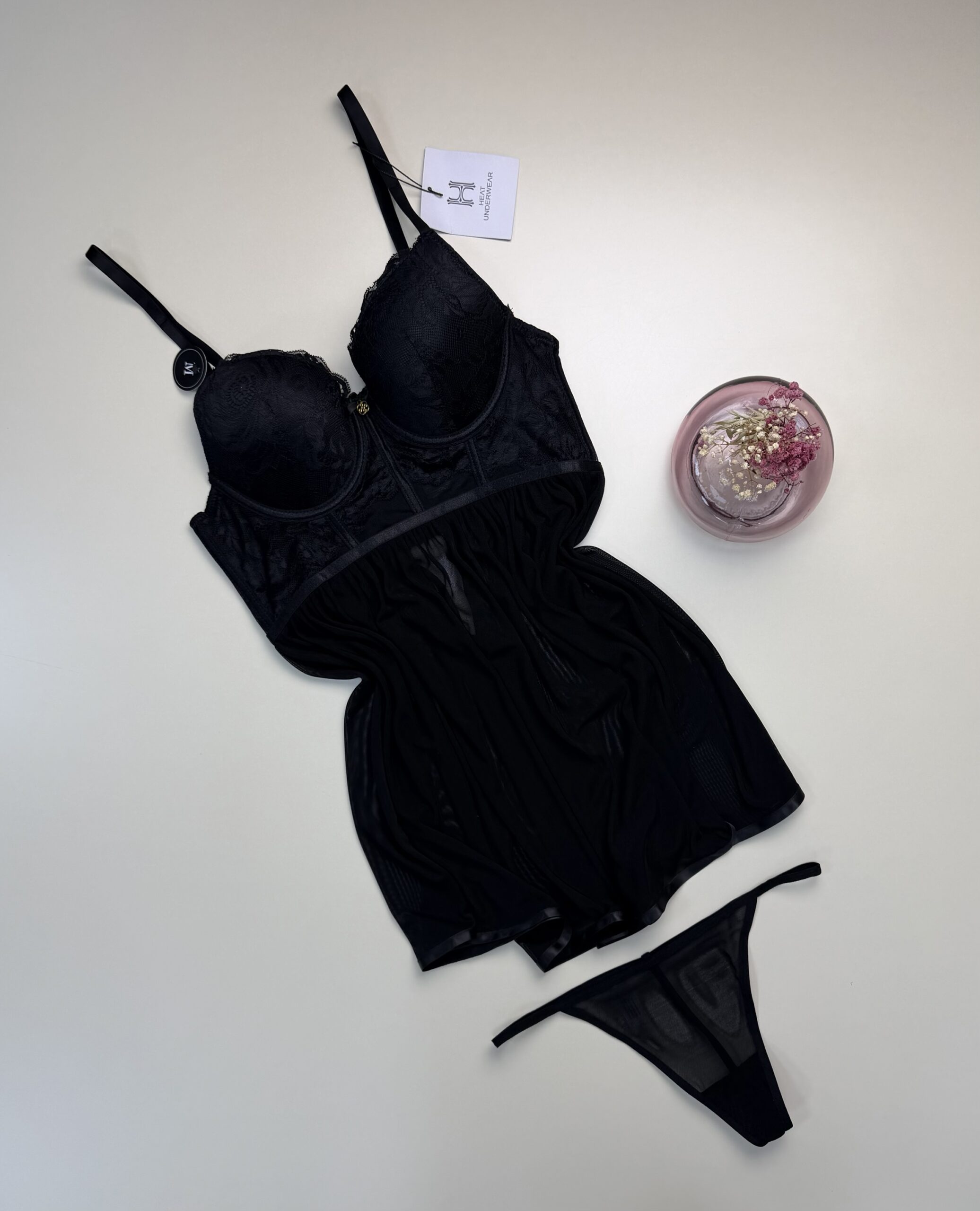 Nuisette + bas H " Noir " – Image 2