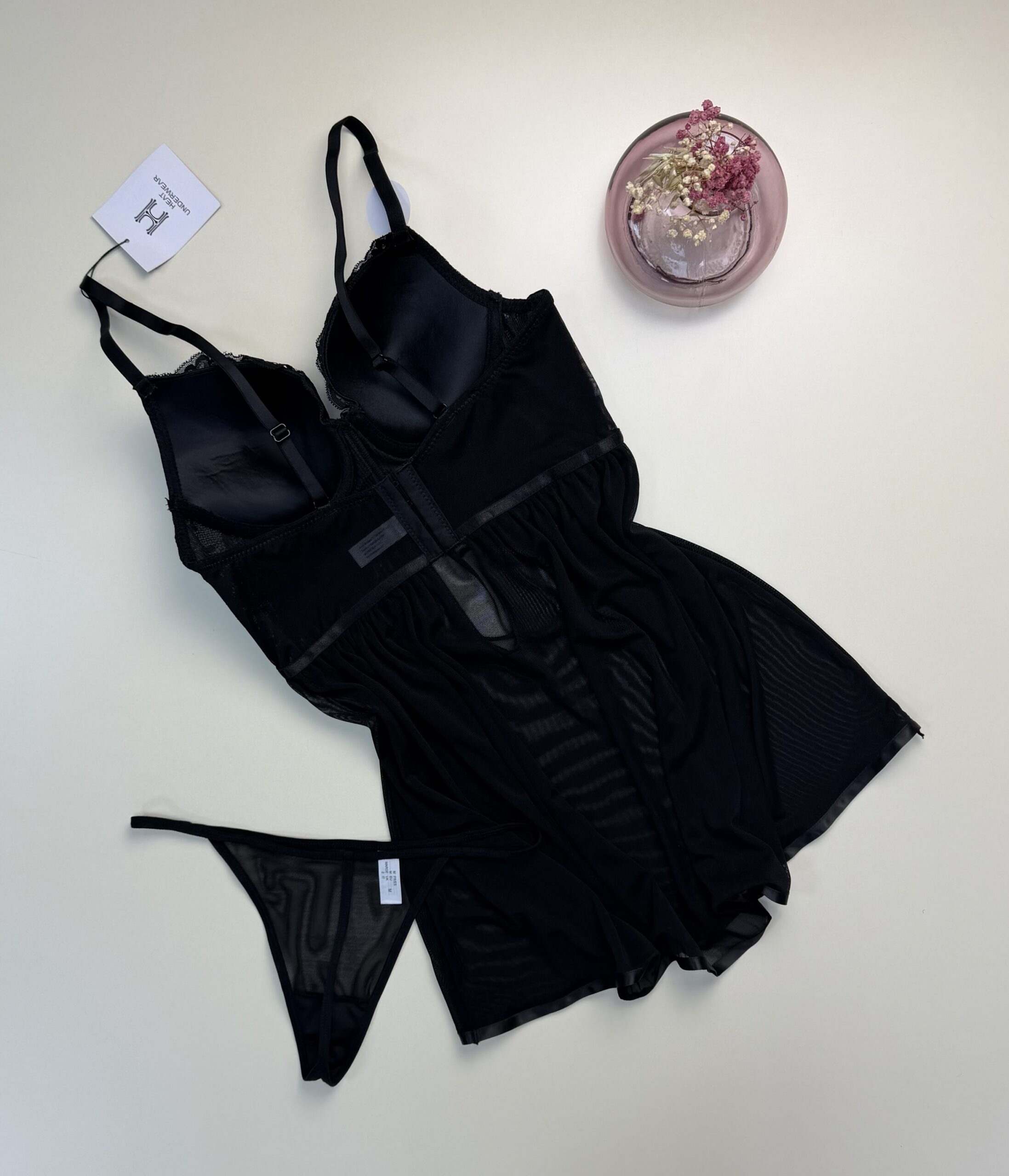 Nuisette + bas H " Noir " – Image 3