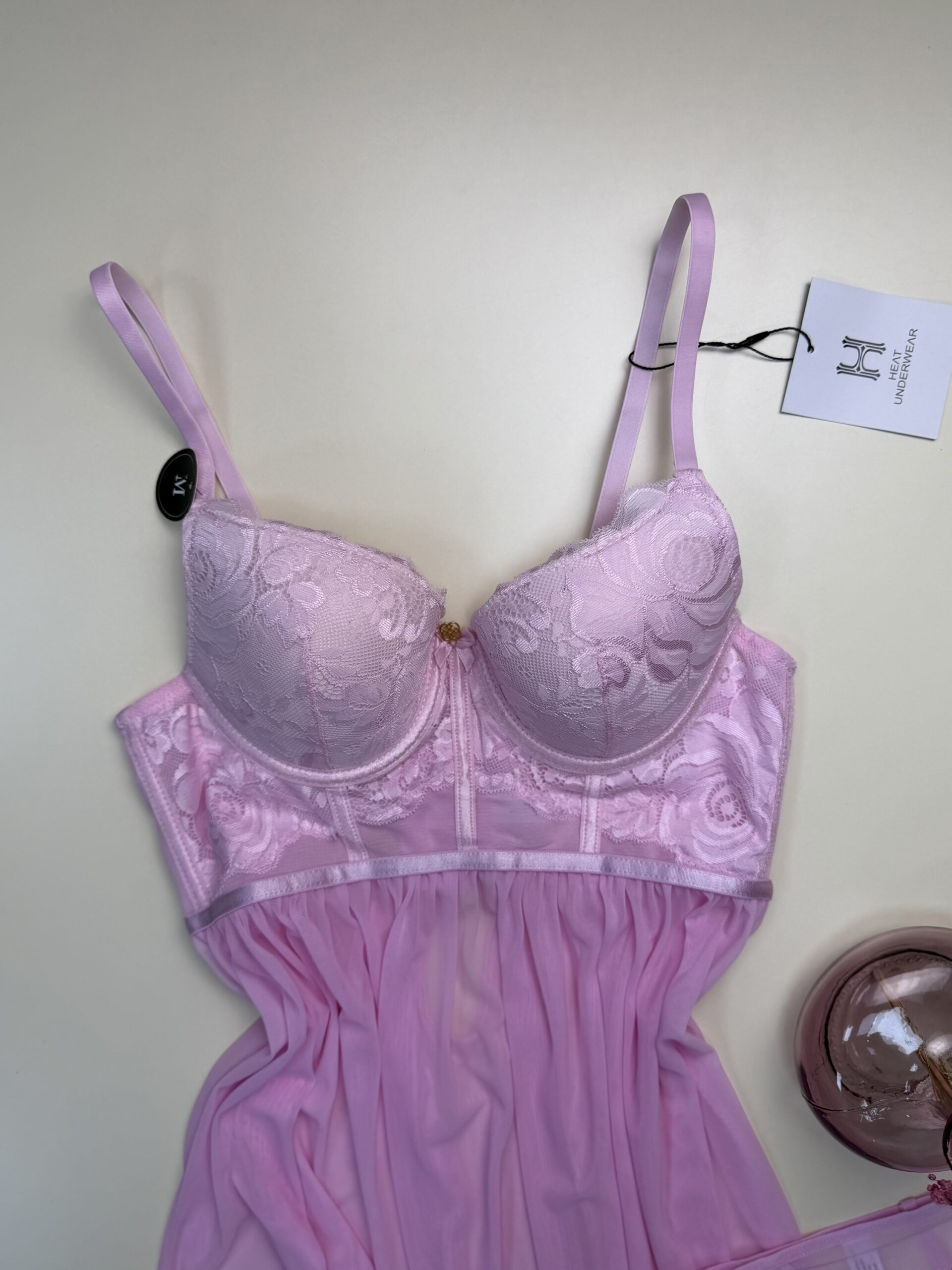 Nuisette + bas H " Rose " – Image 4