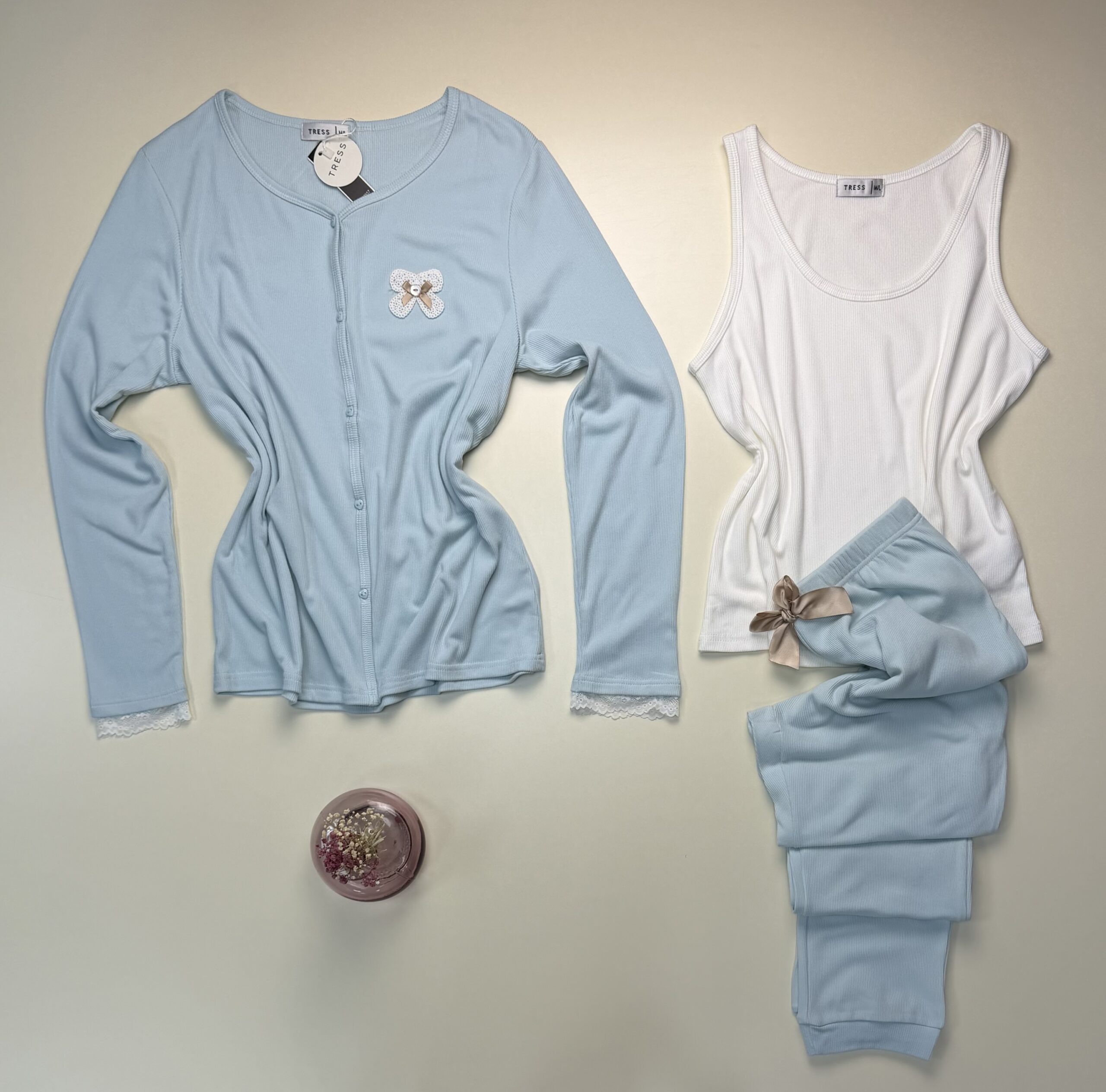 Pyjama 3 pcs boutonné " Bleu "