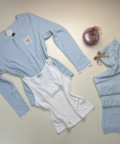 Alternative view of Pyjama 3 pcs boutonné " Bleu "