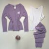 Pyjama 3 pcs boutonné " Mauve "