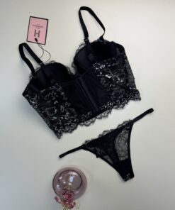 Alternative view of Ensemble 2 pcs corset " Noir  "