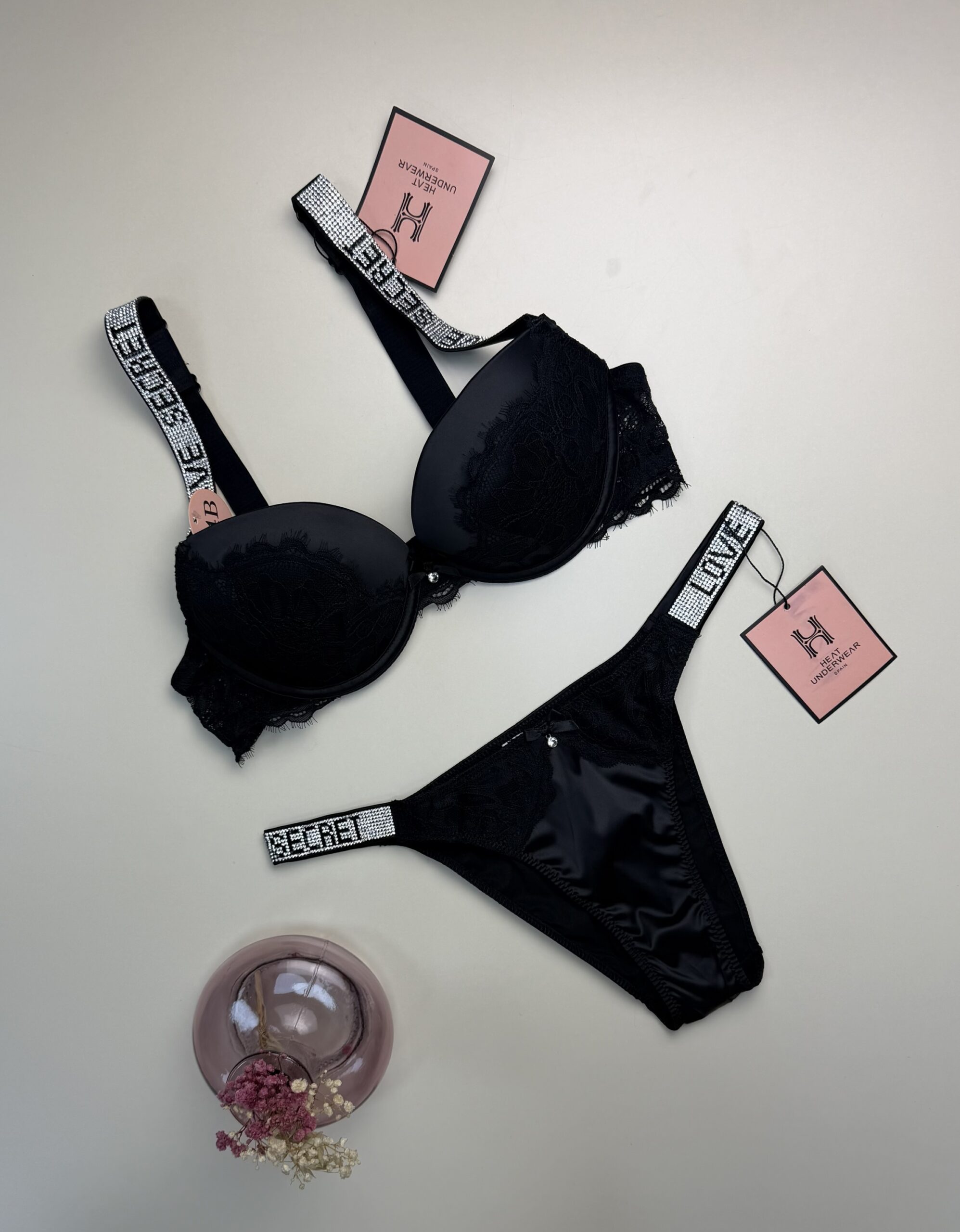 Ensemble 2pcs -Push up- "Noir"