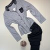 Pyjama haut manche longue boutonné " Gris "