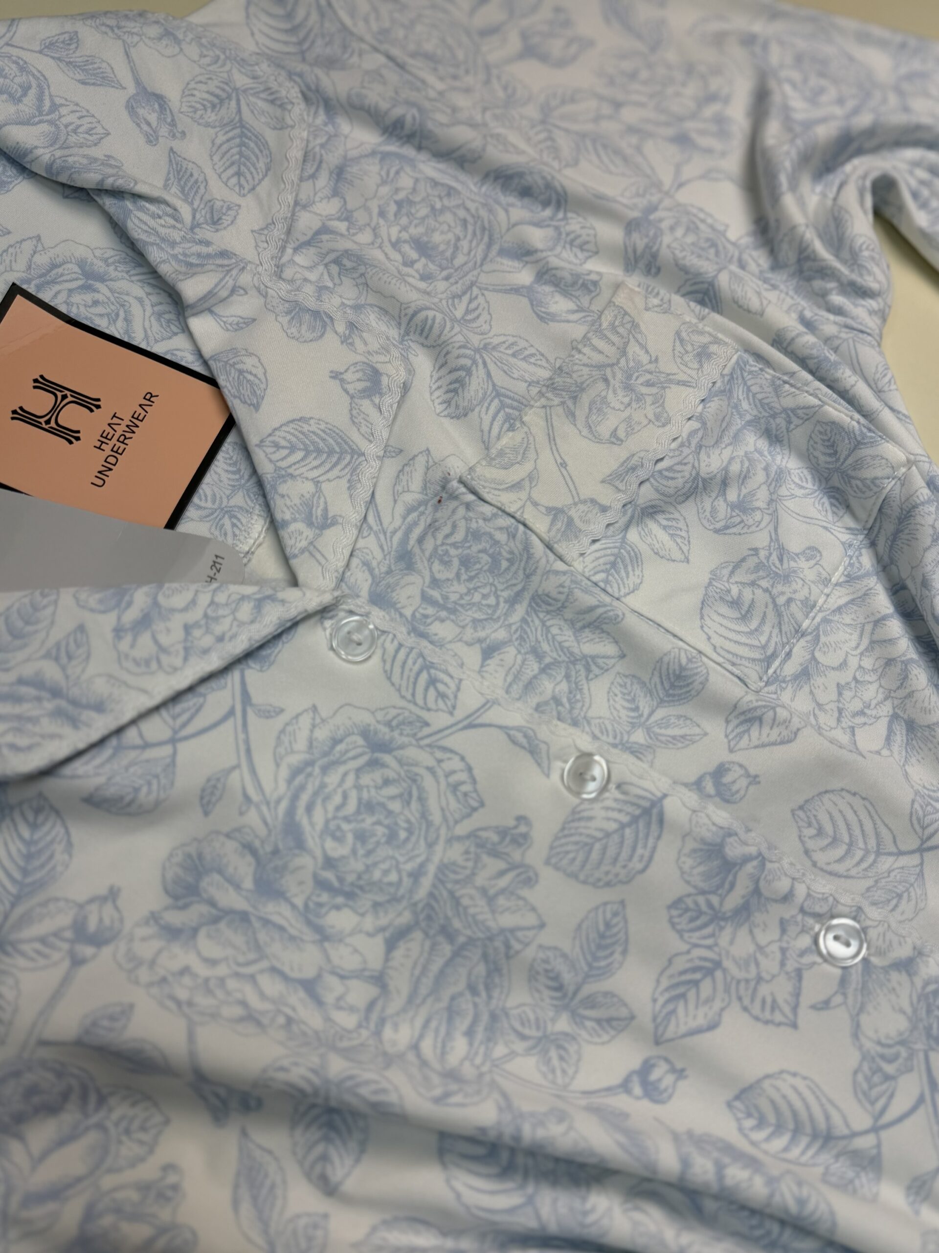 Pyjama haut manche longue boutonnée " Bleu " - H - – Image 5